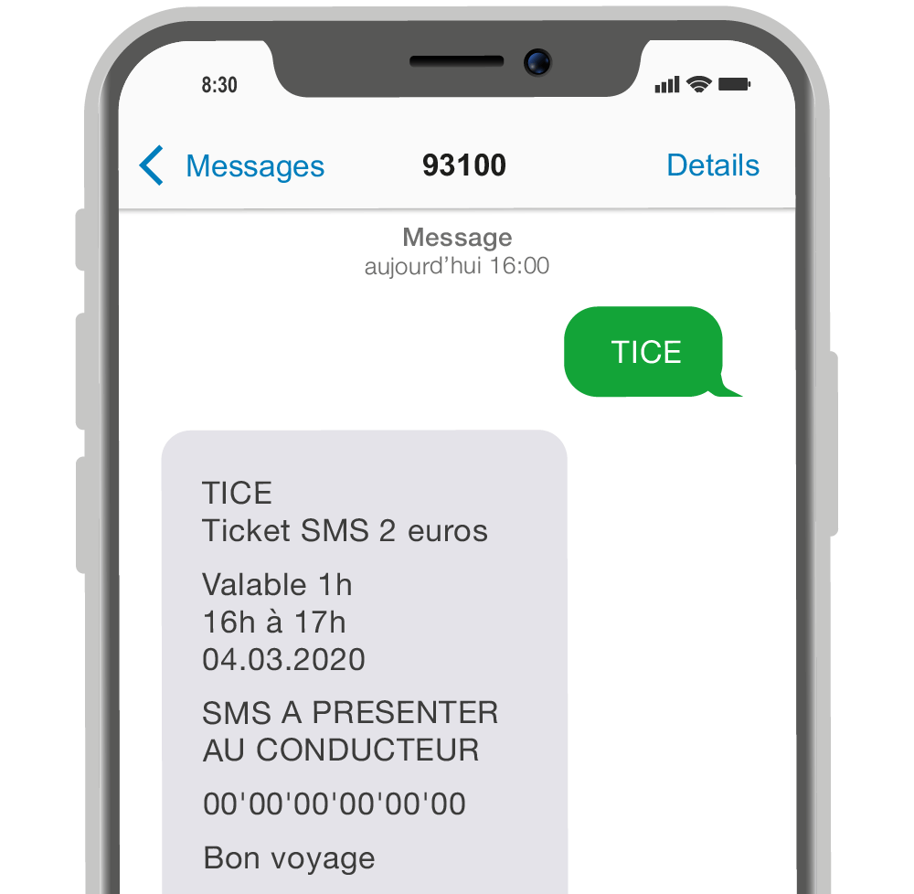 Ticket d’Accès à Bord par SMS